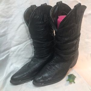 Black textured cowgirl boots size 7 1/2 D